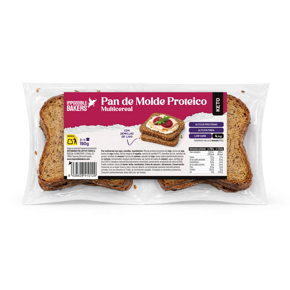 Pan de Molde Proteico Multicereal