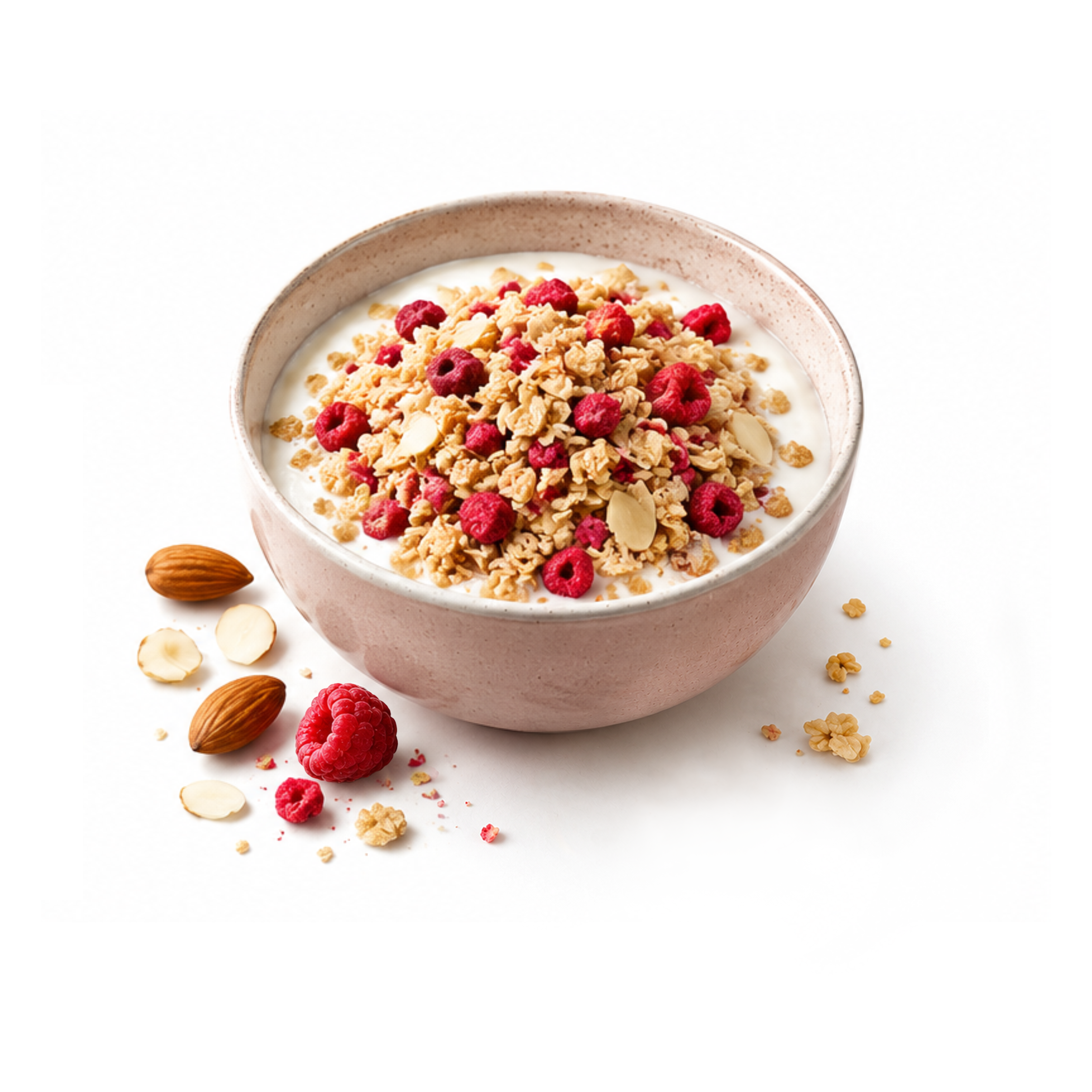 Muesli Proteico con Frambuesas