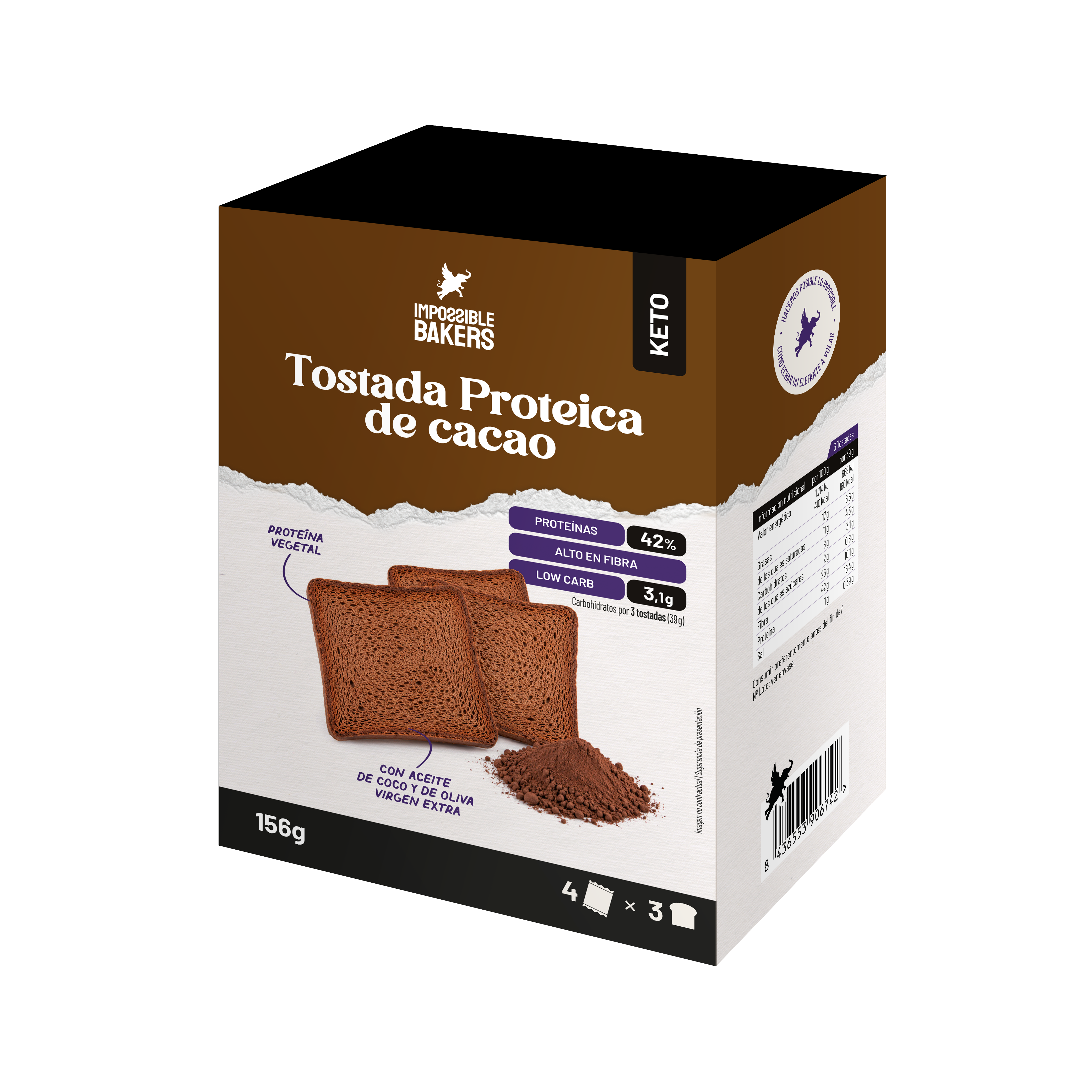 Protein Chocolate Toast 4x3u