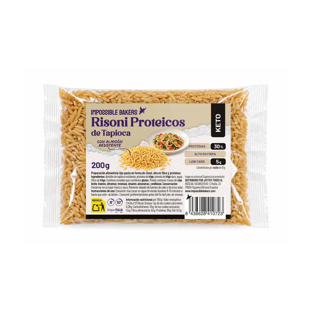 Risoni Proteicos de Tapioca