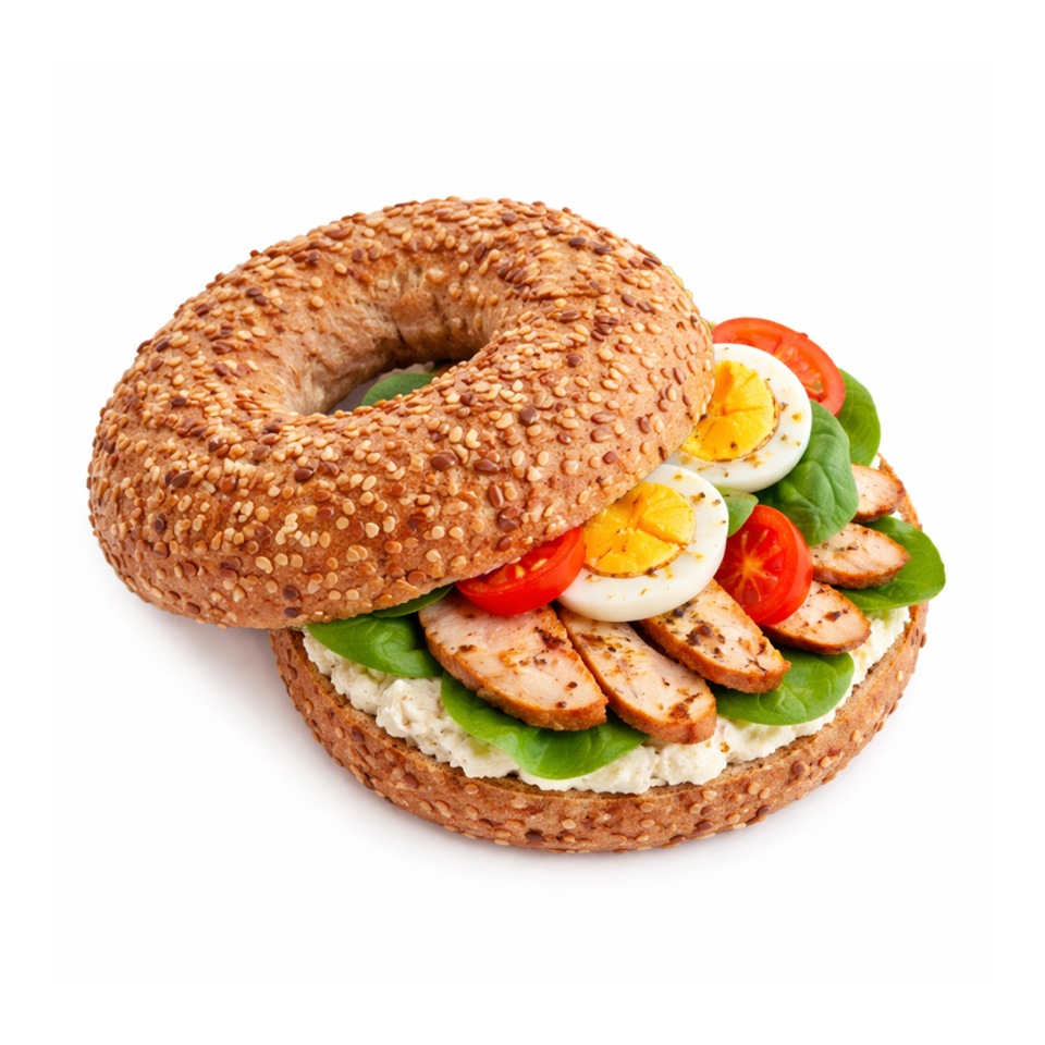 Bagel Proteico con semillas