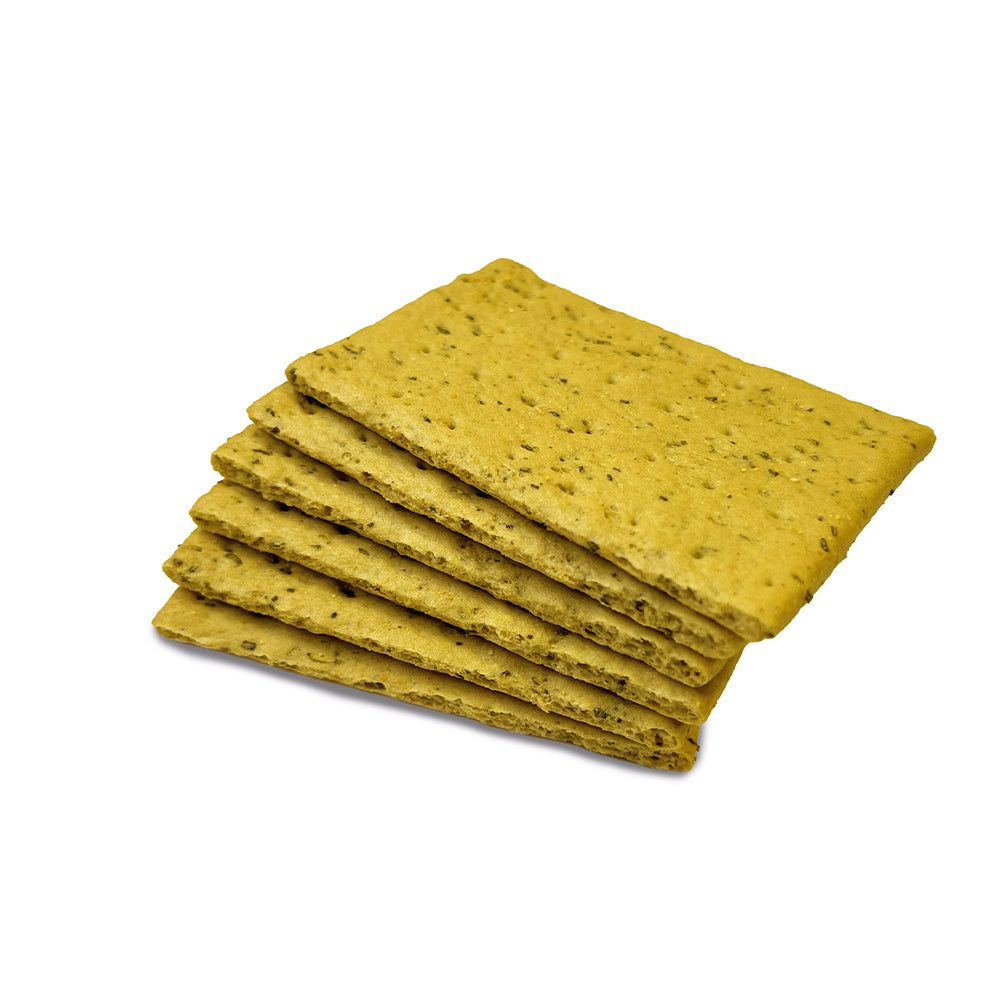 Crackers proteicos y sin azúcares añadidos de Cúrcuma y Pimienta Negra