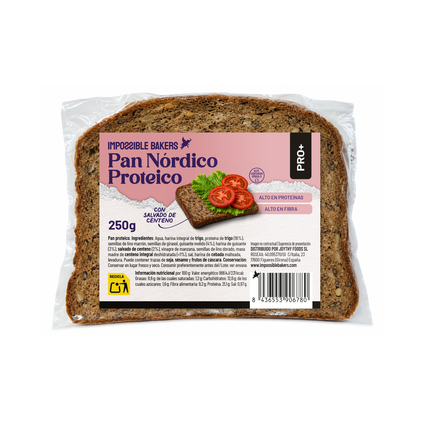 Protein Sliced ​​Bread with Seeds